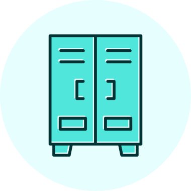 Dolap. Web simgesi basit illüstrasyon  