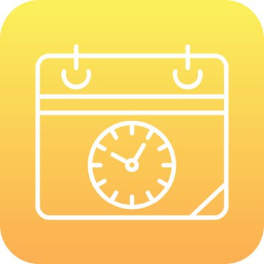 Zamanlama simgesi, vektör illüstrasyonu