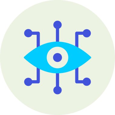 Siber göz. Web simgesi basit illüstrasyon