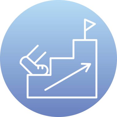 Adımlar web simgesinin vektör illüstrasyonu