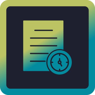 Zamanlama simgesi vektör çizimi alıştırması