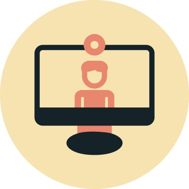 Video Arama simgesi, düz tasarım