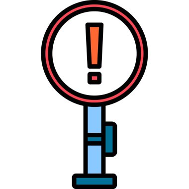 Tehlike işareti simgesinin vektör illüstrasyonu 