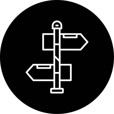 Bir sokak işaretinin vektör illüstrasyonu