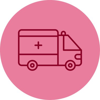 ambulans web simgesi basit tasarım 