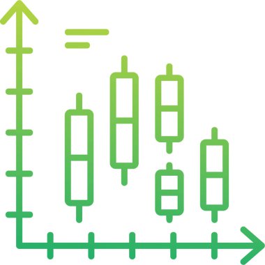 Candlestick Grafik simgesi, vektör illüstrasyonu basit tasarım