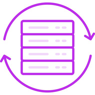 Veri Entegrasyonu. Web simgesi basit illüstrasyon       