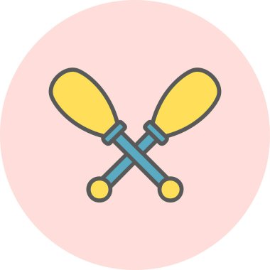 Kürek simgesinin vektör illüstrasyonu