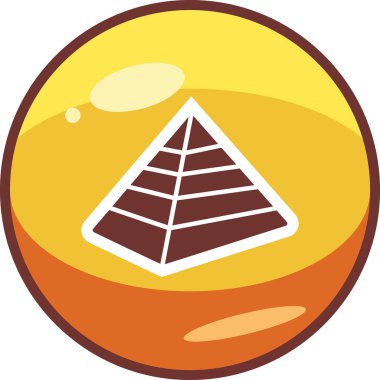 Piramit ağ simgesi vektör illüstrasyonu