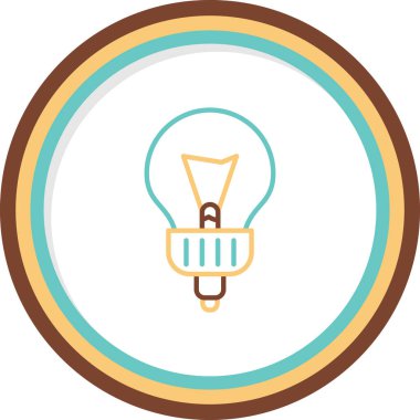 ampul simgesi, vektör illüstrasyonu