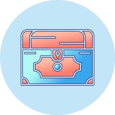 Göğüs simgesi, vektör illüstrasyonu basit tasarım