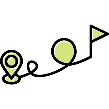 Hedef konsept, konum pin vektörü simgesi