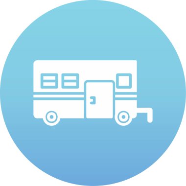 Camper van simge vektör çizim