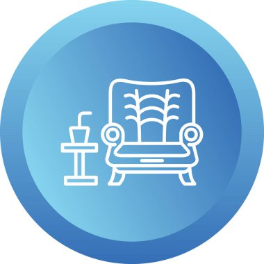 kanepe simgesi, basit vektör çizimi 