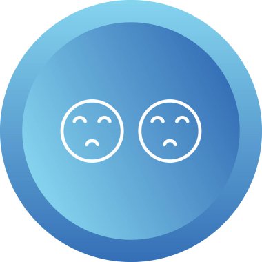 Üzgün surat ifadeleri. Web basit illüstrasyonu