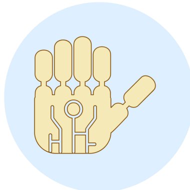 Modern Robotik El simgesinin vektör çizimi           