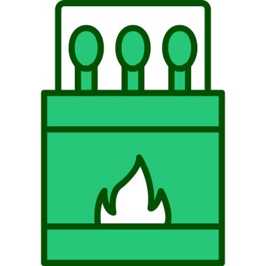 Kibrit. Web simgesi basit illüstrasyon 