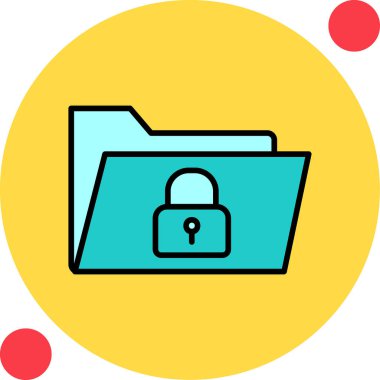 Güvenli Veri Web simgesi vektör illüstrasyonu 