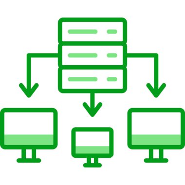 Küme hesaplama simgesi, vektör illüstrasyonu basit tasarım