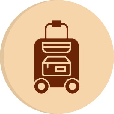 Bagaj web simgesi, vektör çizim 