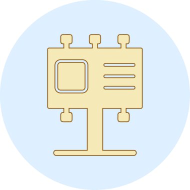 Billboard web simgesi, vektör çizim 