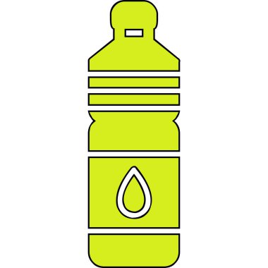 Su şişesi. Web simgesi basit illüstrasyon