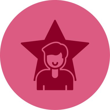 Ünlü bir insan simgesinin vektör çizimi