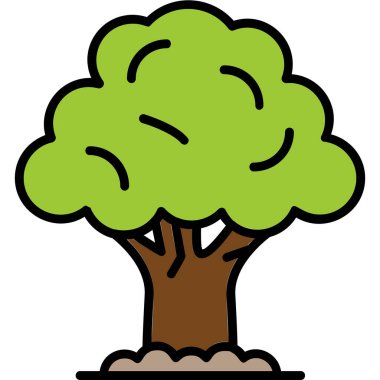 Ağaç. Web simgesi basit illüstrasyon 