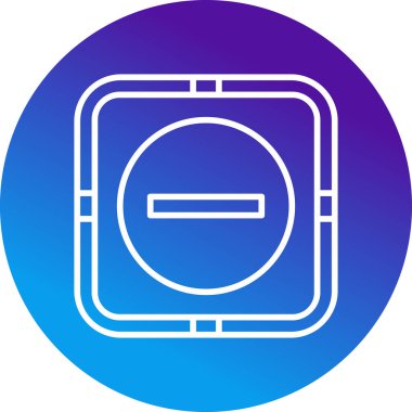 Eksi İşaret Ağı simgesi, vektör illüstrasyonu