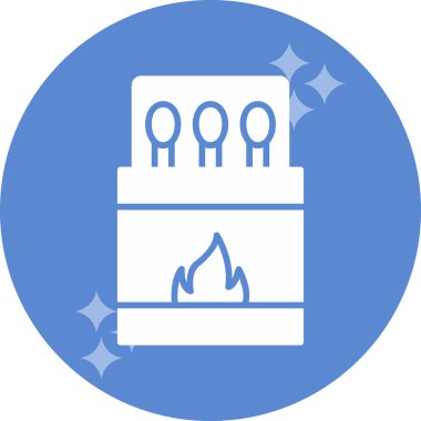 Kibrit. Web simgesi basit illüstrasyon 