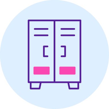 Dolap. Web simgesi basit illüstrasyon  