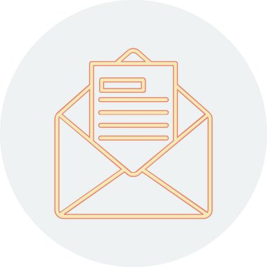 E- posta İş Teklif simgesi vektör illüstrasyonu