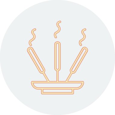 Tütsü çubukları simgesinin web çizimi