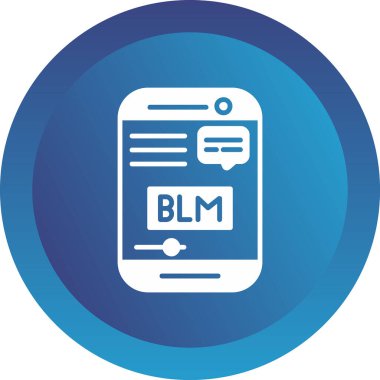 Akıllı telefon simgesinde BLM 'nin vektör modern illüstrasyonuName