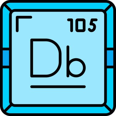 Dubnium kimyasal element vektör çizimi           