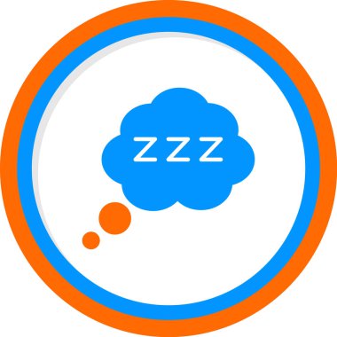 uyku zamanı simgesi, vektör illüstrasyonu basit tasarım