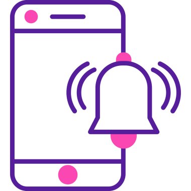 telefon bildirim simgesi, vektör illüstrasyonu basit tasarım