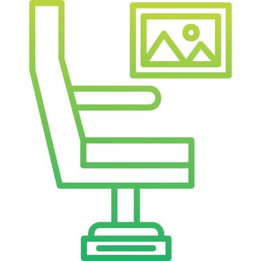 modada izole edilmiş arka planda koltuk simgesi 