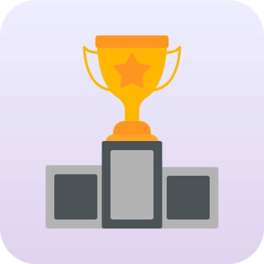 Galibiyet kupa vektör simgesi