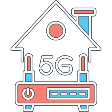 5g wifi simgesi vektör illüstrasyonu