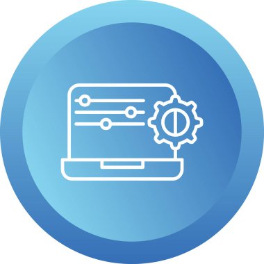 Simgeyi ayarlamanın vektör illüstrasyonu 