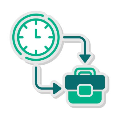 Çalışma Zamanlaması simgesi, vektör illüstrasyonu