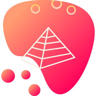 Piramit ağ simgesi vektör illüstrasyonu