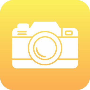 Kamera. Web simgesi basit illüstrasyon 