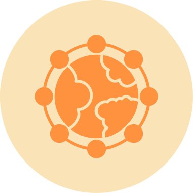 Küre. Web simgesi basit illüstrasyon