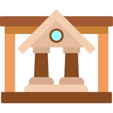 Adliye. Web simgesi basit tasarım