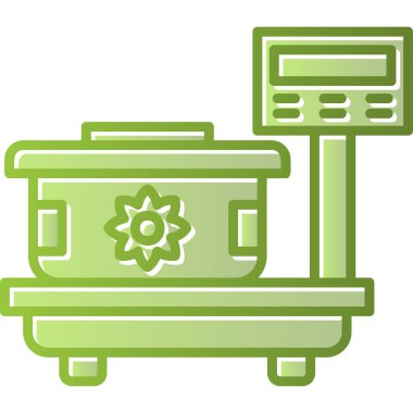 Web vektör simgesi tartılıyor. resimleme 