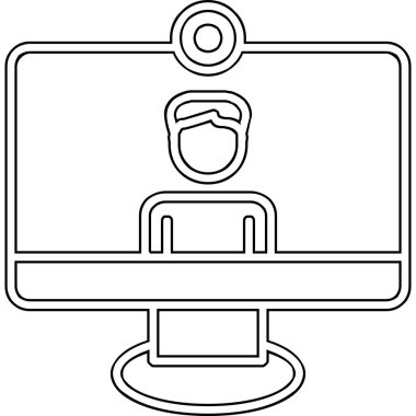 Video Arama simgesi, düz tasarım