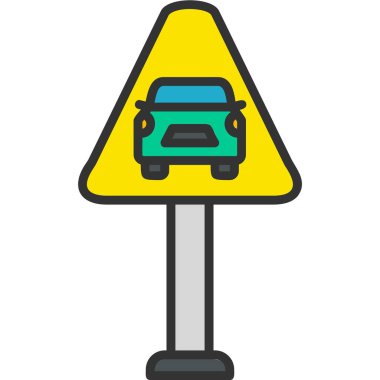 Trafik işareti simgesi Web illüstrasyonu