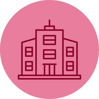 Bina. Web simgesi basit illüstrasyon 